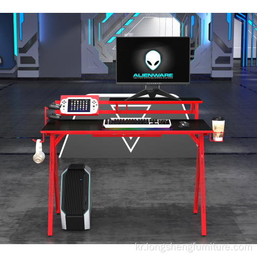 최신 디자인 인기있는 LED 게임용 책상 PC 테이블